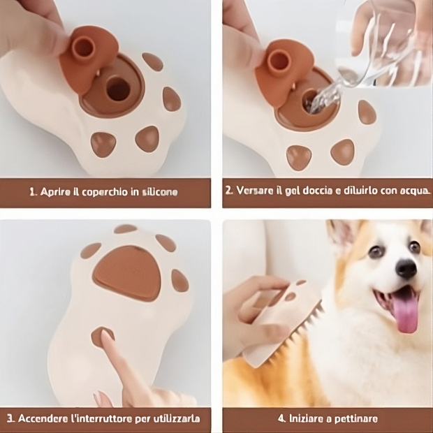 CreoPets™ Spazzola a Vapore Autopulente per Cani e Gatti